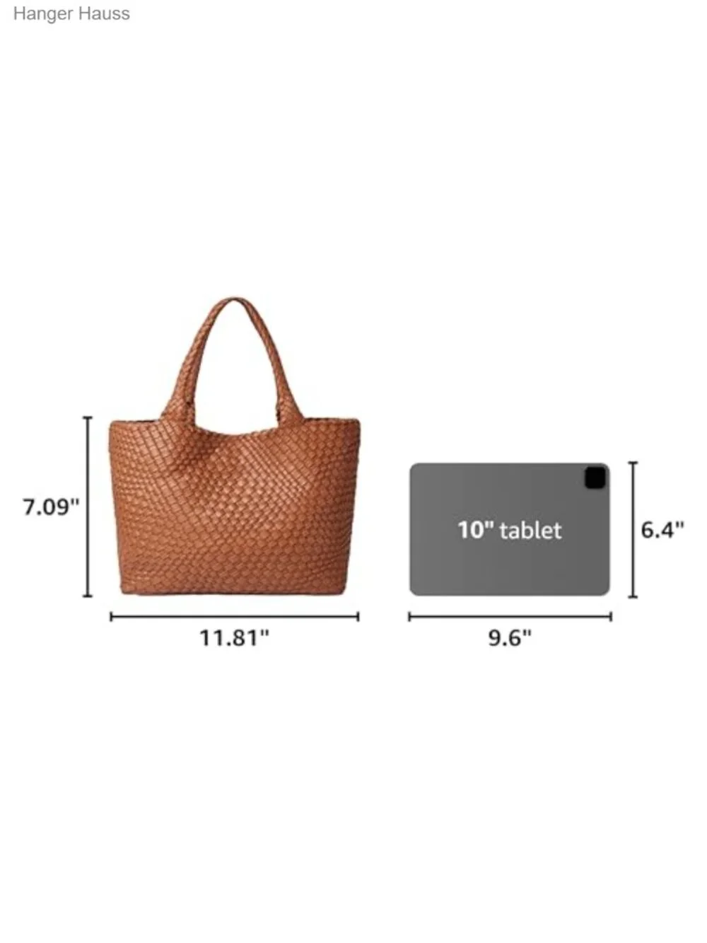 Woven Vegan Leather Tote Bag for Women Large Shoulder Handbag